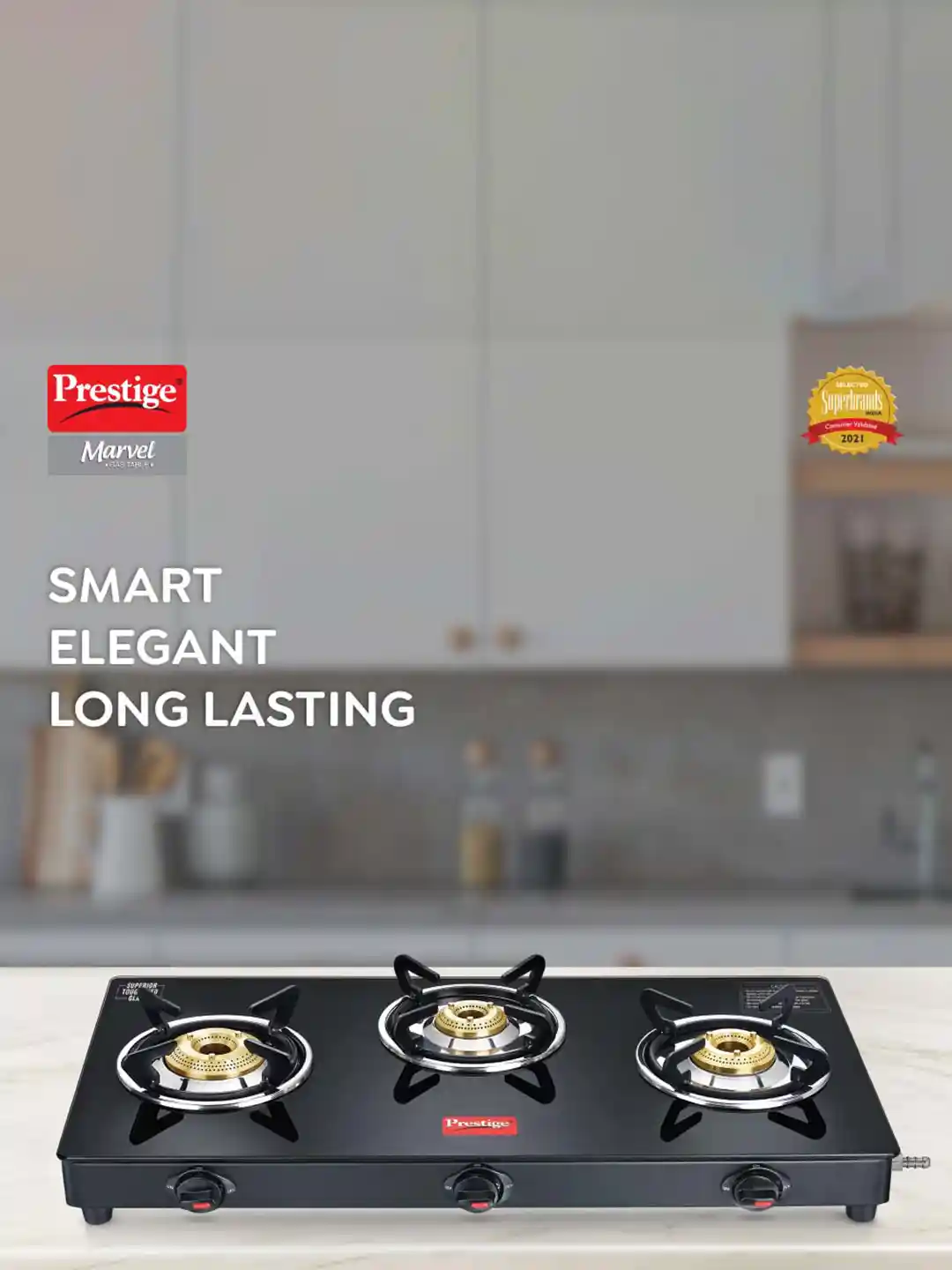 Buy Prestige Black Marvel Glass Top Burners Gas Stove With Auto