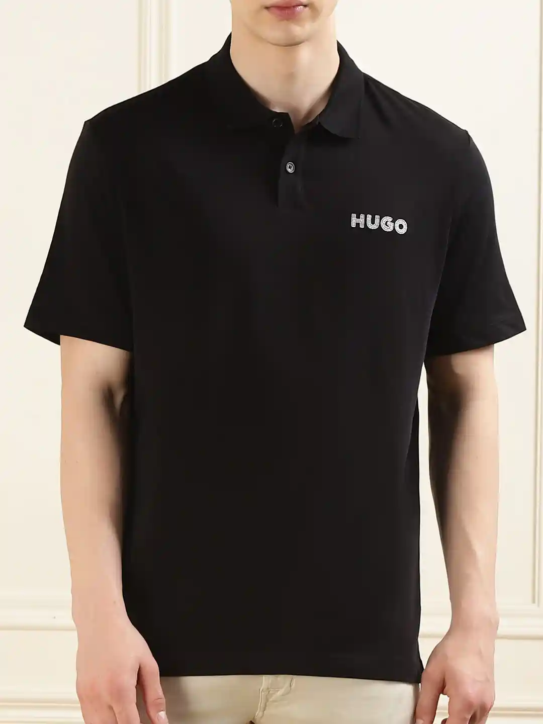 Boss Mens Tshirt Hugo Boss Regular Fit T Shirt Men Black Solid T
