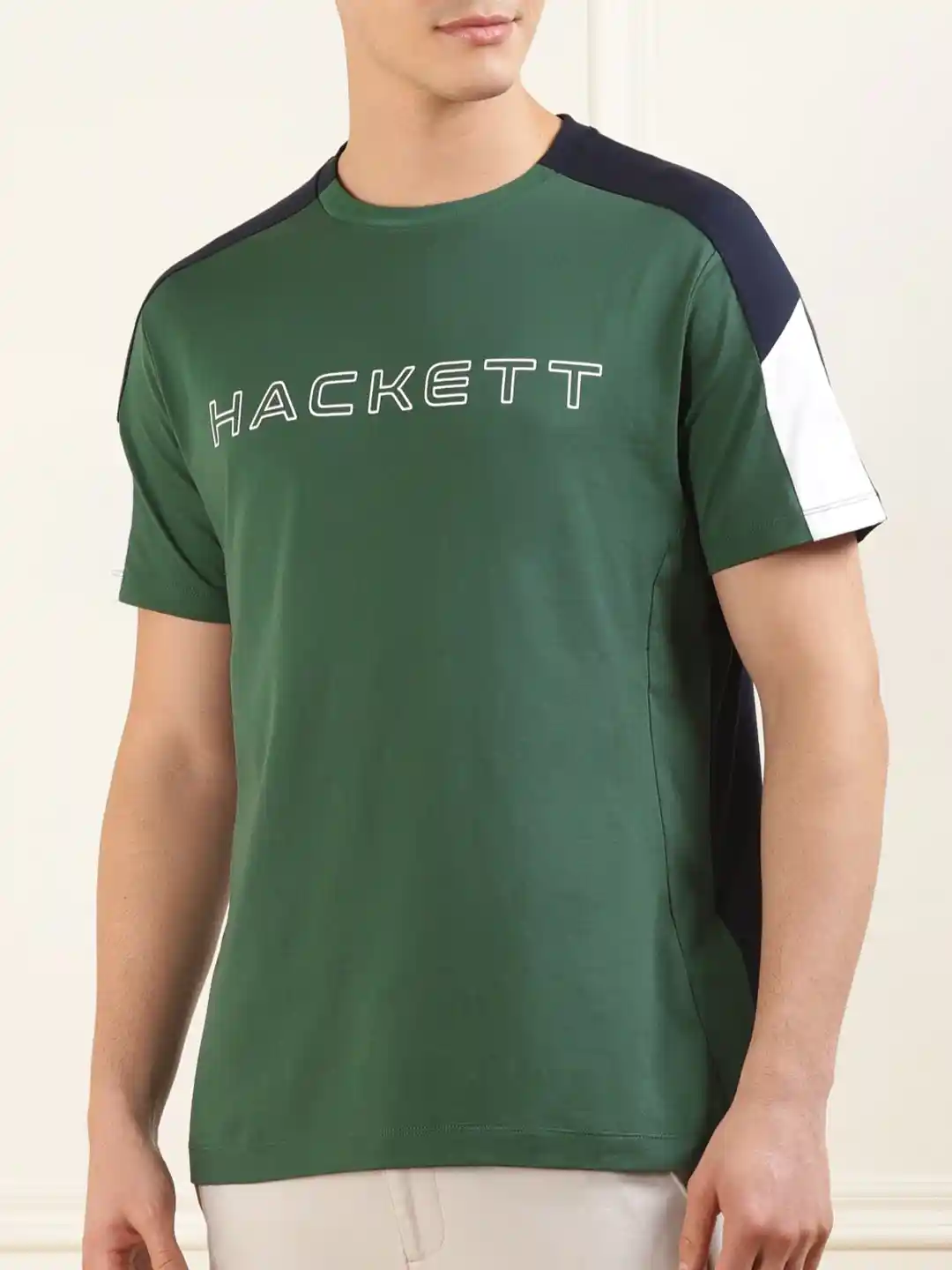 HACKETT LONDON Colourblocked Cotton T-shirt