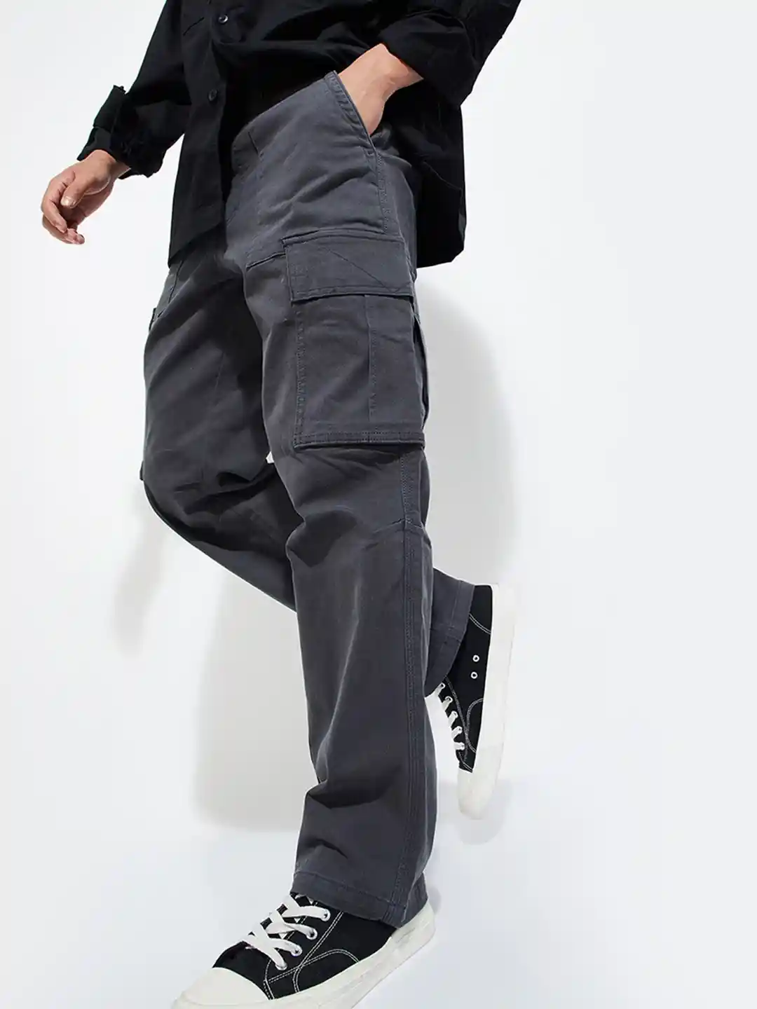 Buy max URB_N Men Relaxed Fit Cargo Trousers - Trousers for