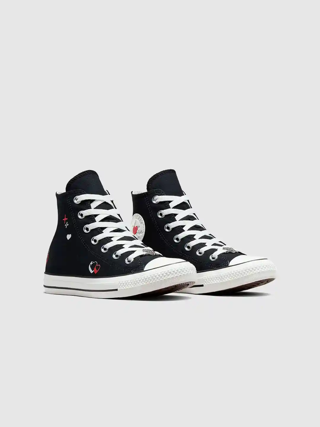 Black Converse High Tops Heart PLAY X Converse Hi Top Multi Heart