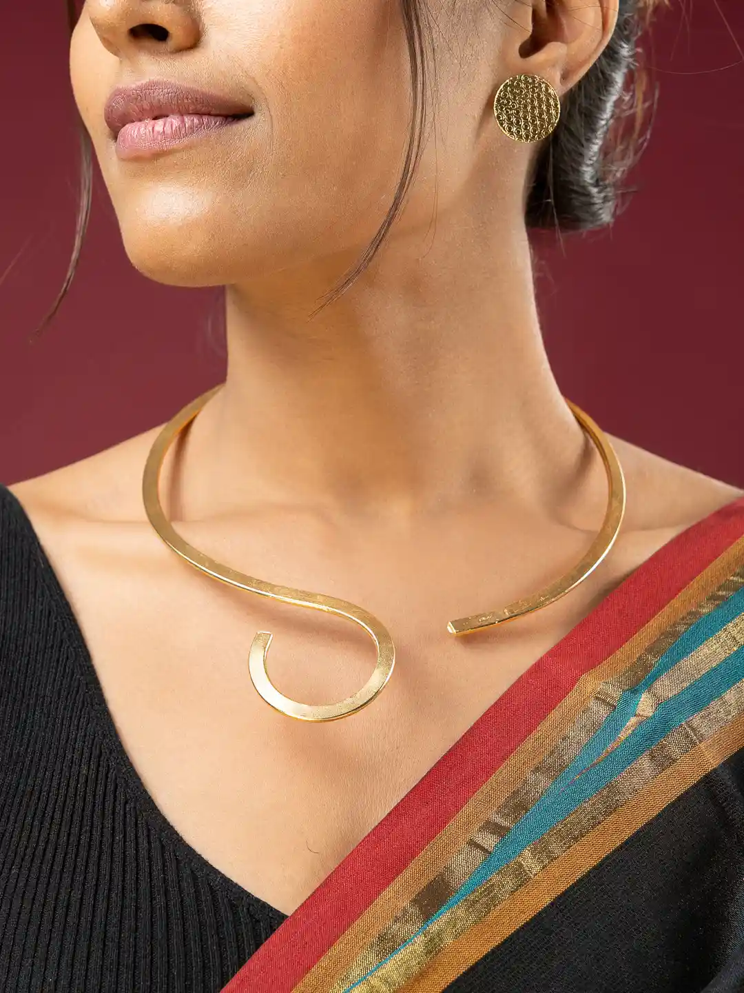 Buy VIRAASI Gold Plated Hasli Jewellery Set Jewellery Set for