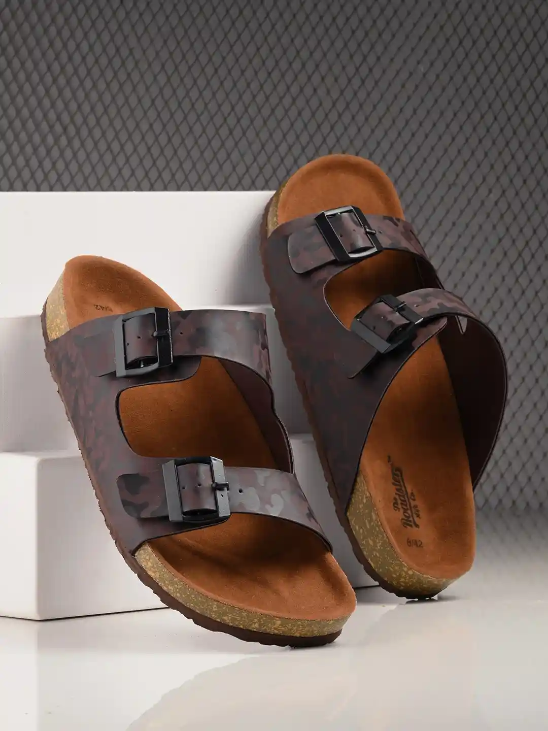 Buy The Roadster Lifestyle Men Brown Slip-On Casual Sandals