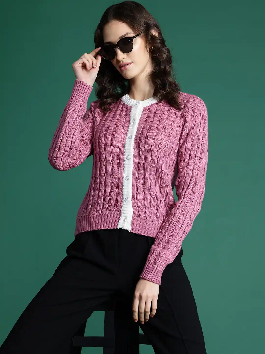 Buy DressBerry Cable Knit Cardigan Sweaters for Women 28851750
