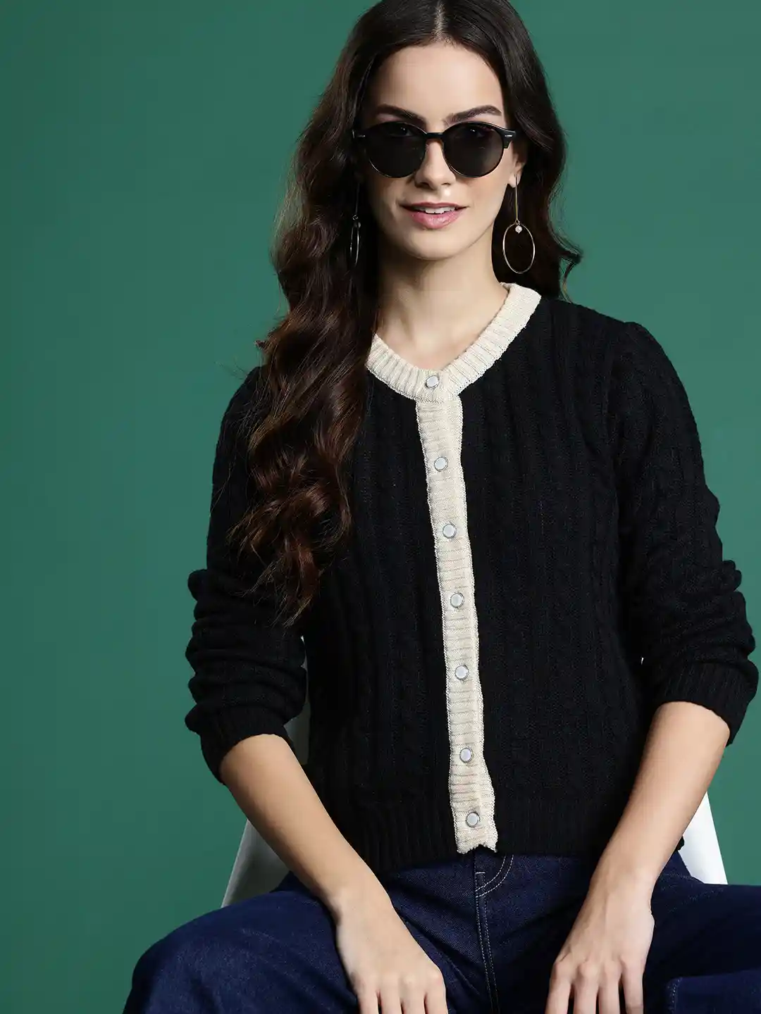 Buy DressBerry Cable Knit Cardigan Sweaters for Women 28851760