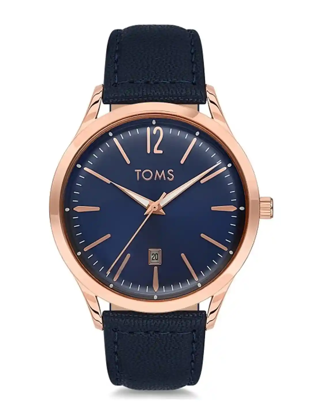 Buy TOMS Men Embellished Dial Leather Straps Analogue Watch - Main Image