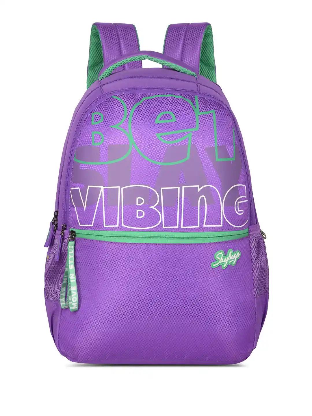 Buy Skybags Qube 04 School Typography Print Laptop Backpack