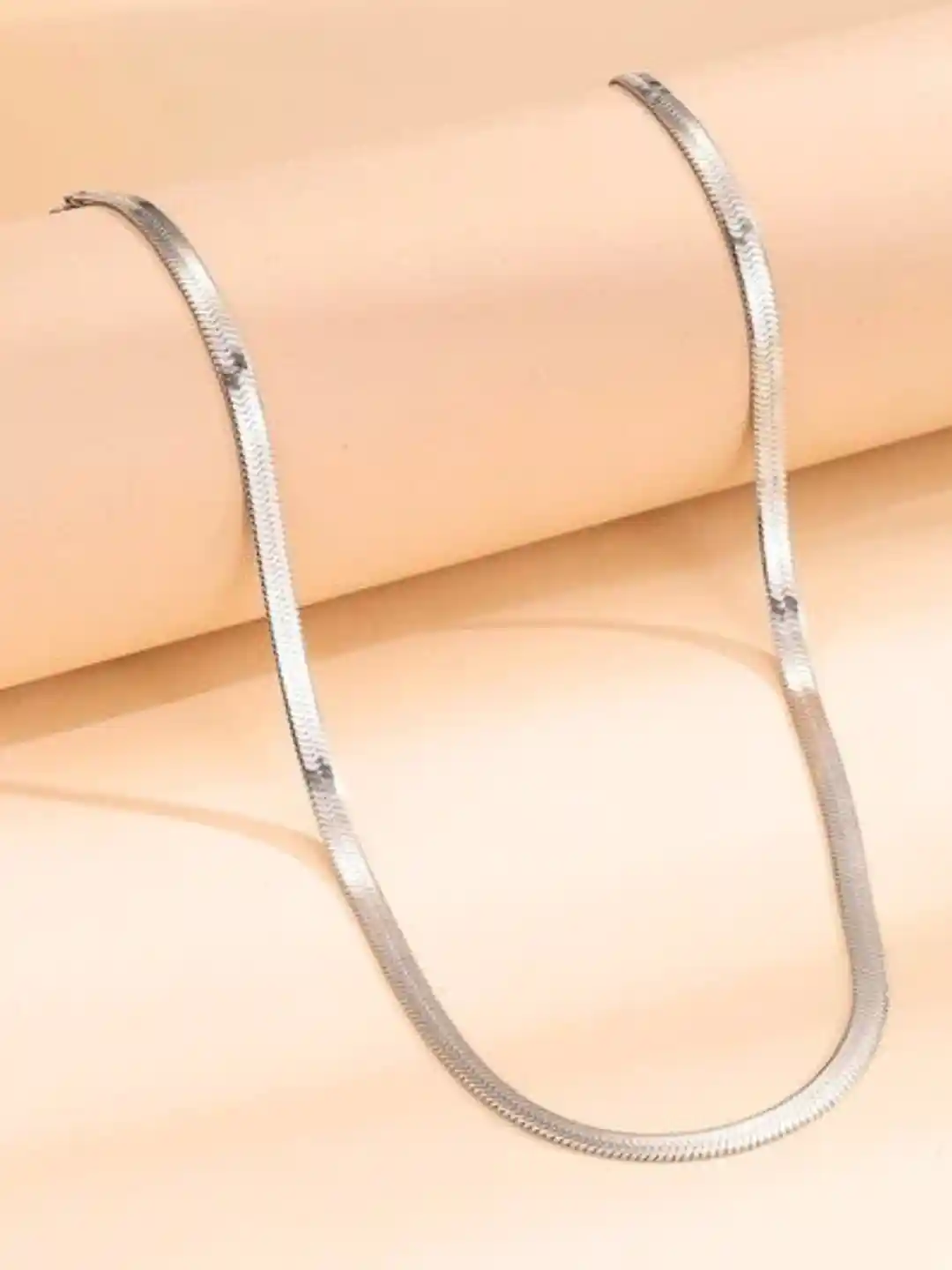 Buy SALVE Stainless Steel Anti-Tarnish Silver Flat Snake Chain