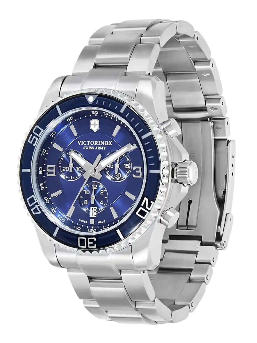 Buy Victorinox Men Patterned Dial Stainless Steel Bracelet Style