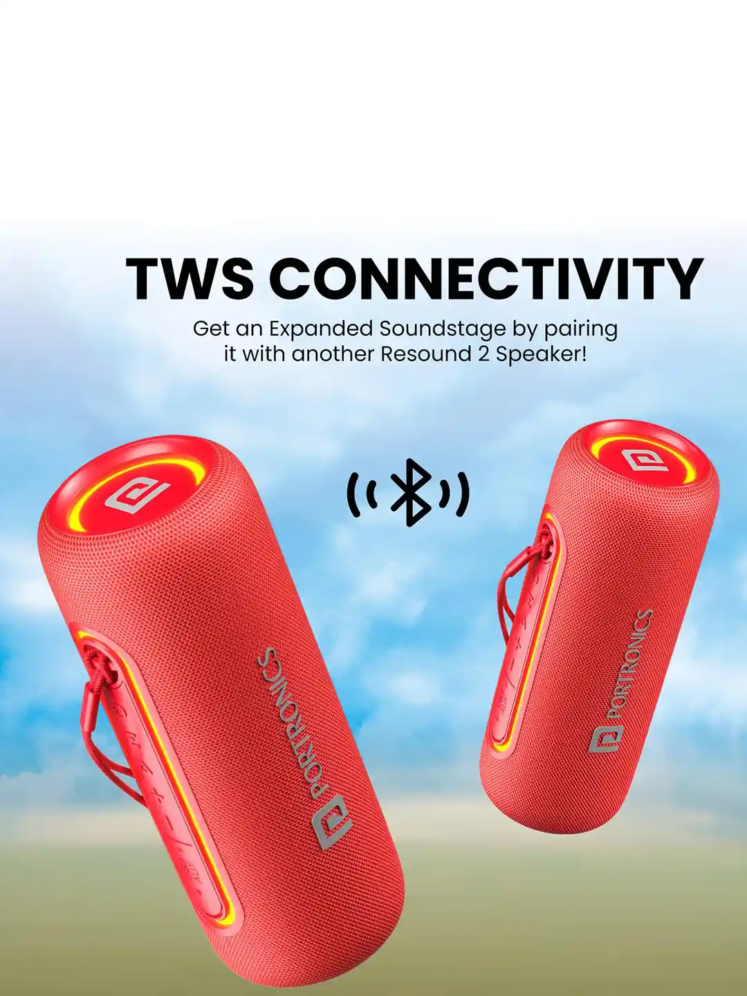 Buy Portronics Red 15W HD Sound Portable Wireless Bluetooth