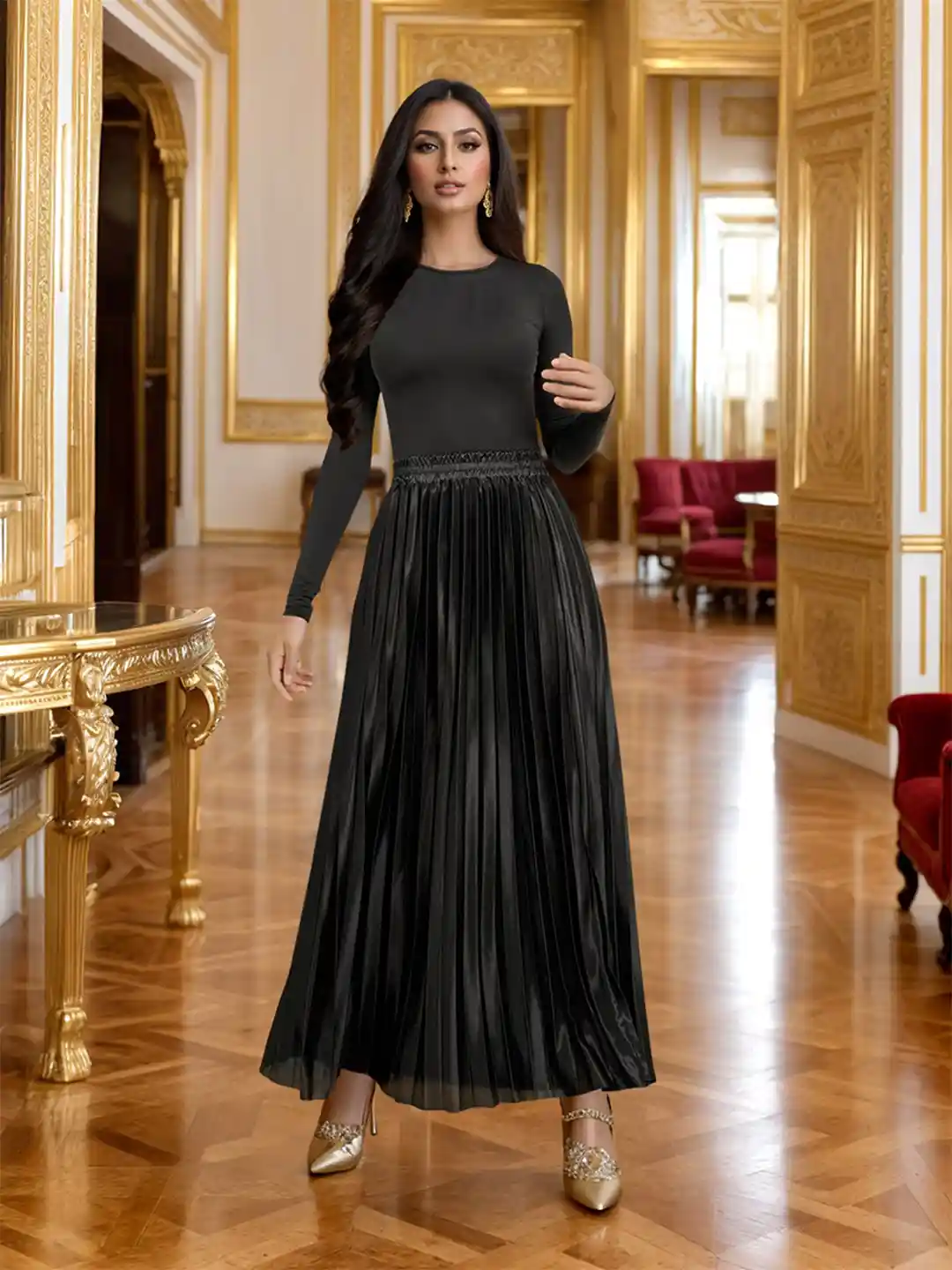 Pleated Skirt Womens Maxi Skirts And Dresses Buy Styli Accordion