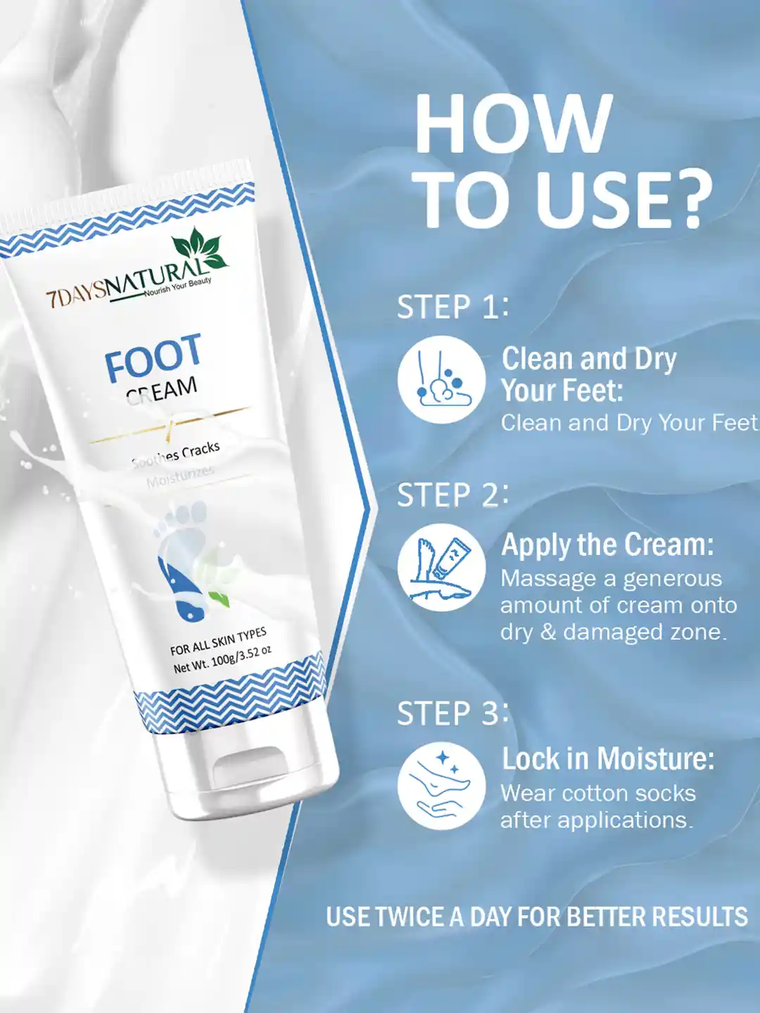 Buy 7DAYSNATURAL Foot Cream For Dry Cracked Feet 100 gm Foot