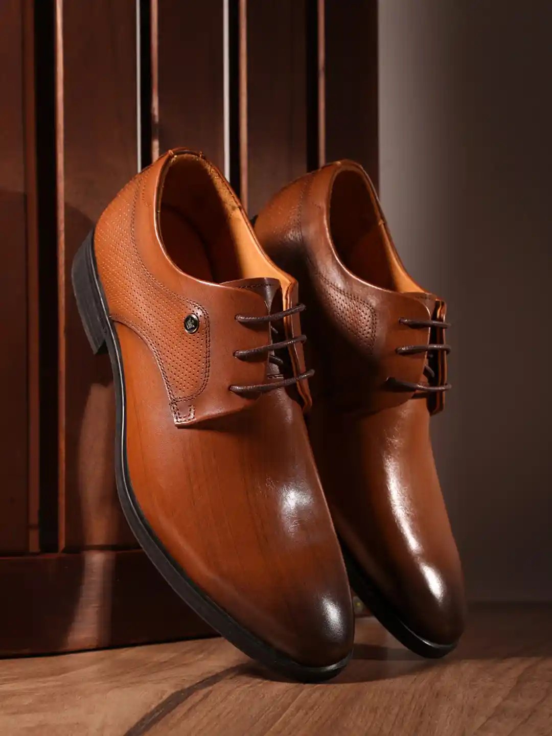 Buy Louis Philippe Men Textured Leather Formal Derbys Formal