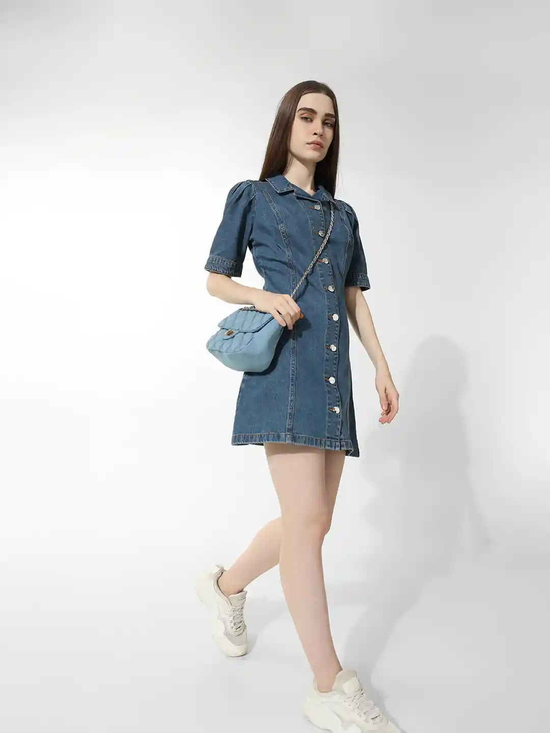 Buy ONLY Onlcreef Shirt Collar Denim Shirt Mini Dress Dresses