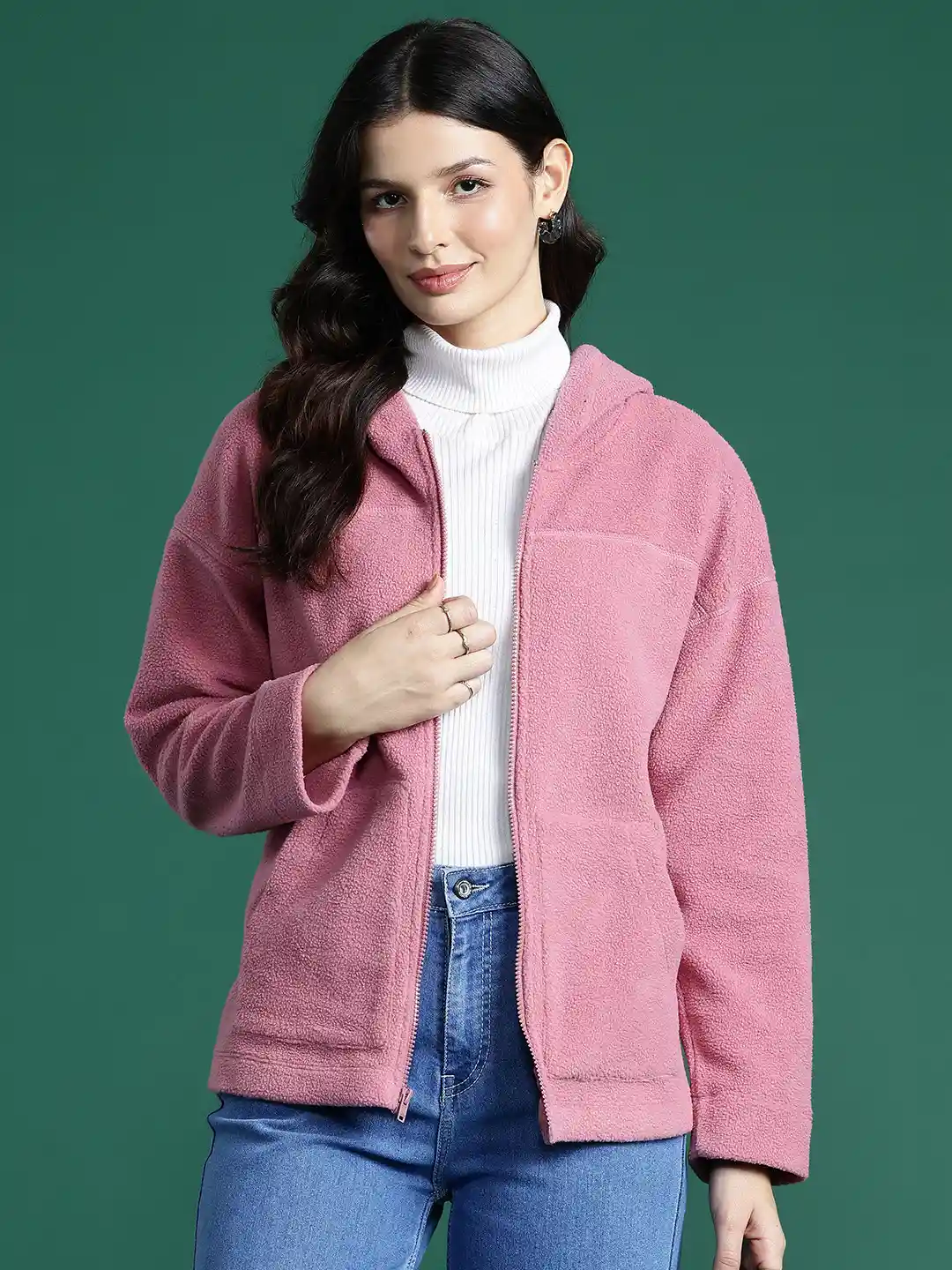 Buy DressBerry Fleece Hooded Sweatshirt Sweatshirts for Women