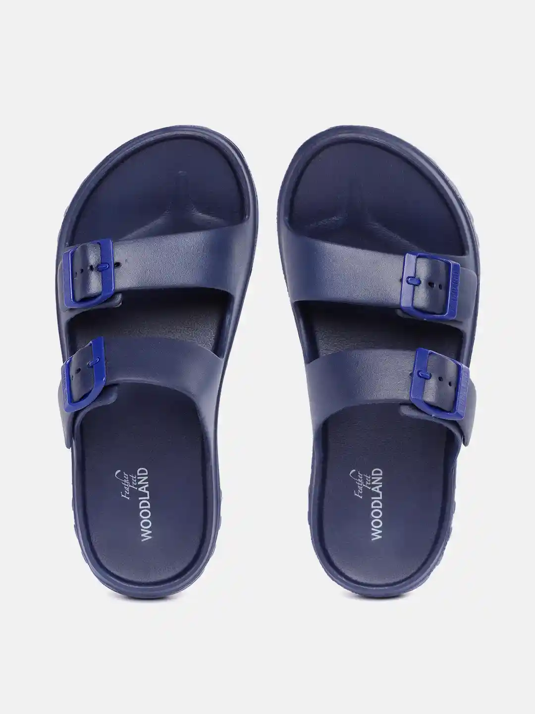 Buy Woodland Men Buckle Detail Sliders Flip Flops for Men