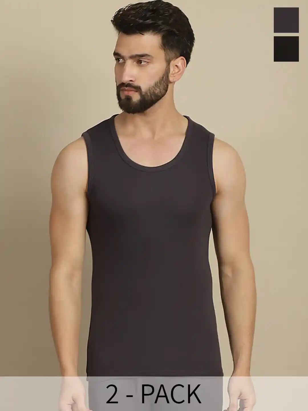 Buy Aerowarm Pack Of Round Neck Sleeveless Thermal T-shirt