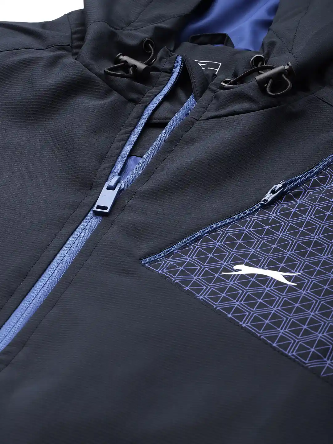 Buy Slazenger Printed Sporty Jacket with Zip Detailing Jackets