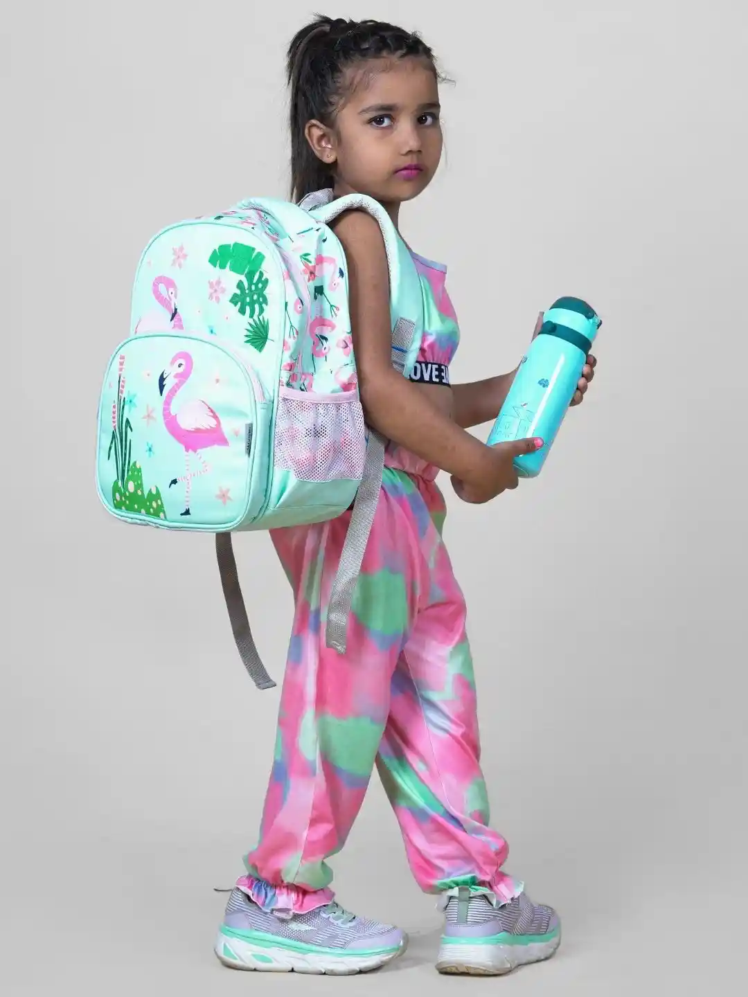 VISMIINTREND Girls Flamingo Printed Lightweight School Bag Backpack