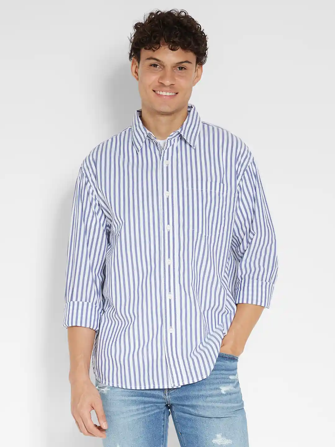 Buy AMERICAN EAGLE OUTFITTERS Men Opaque Striped Casual Shirt