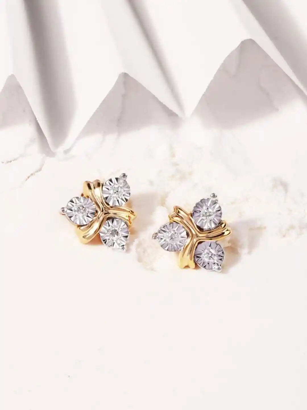 Gold 14kt Diamond Earrings In Kalyan Jewellers CANDERE A KALYAN