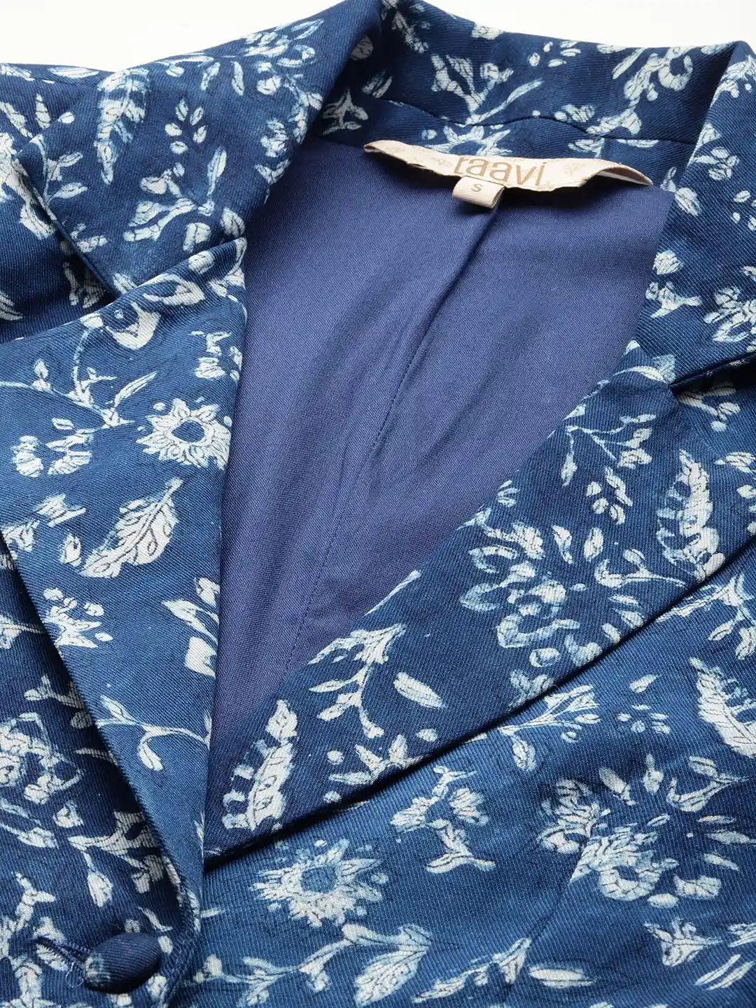 Womens Blazer Mos Mosh Blazer Indigo Blue Taavi Floral Print