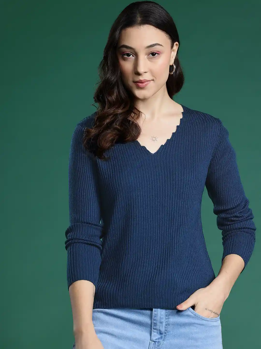 Buy DressBerry V-neck Pullover Sweaters for Women 29075892 Myntra