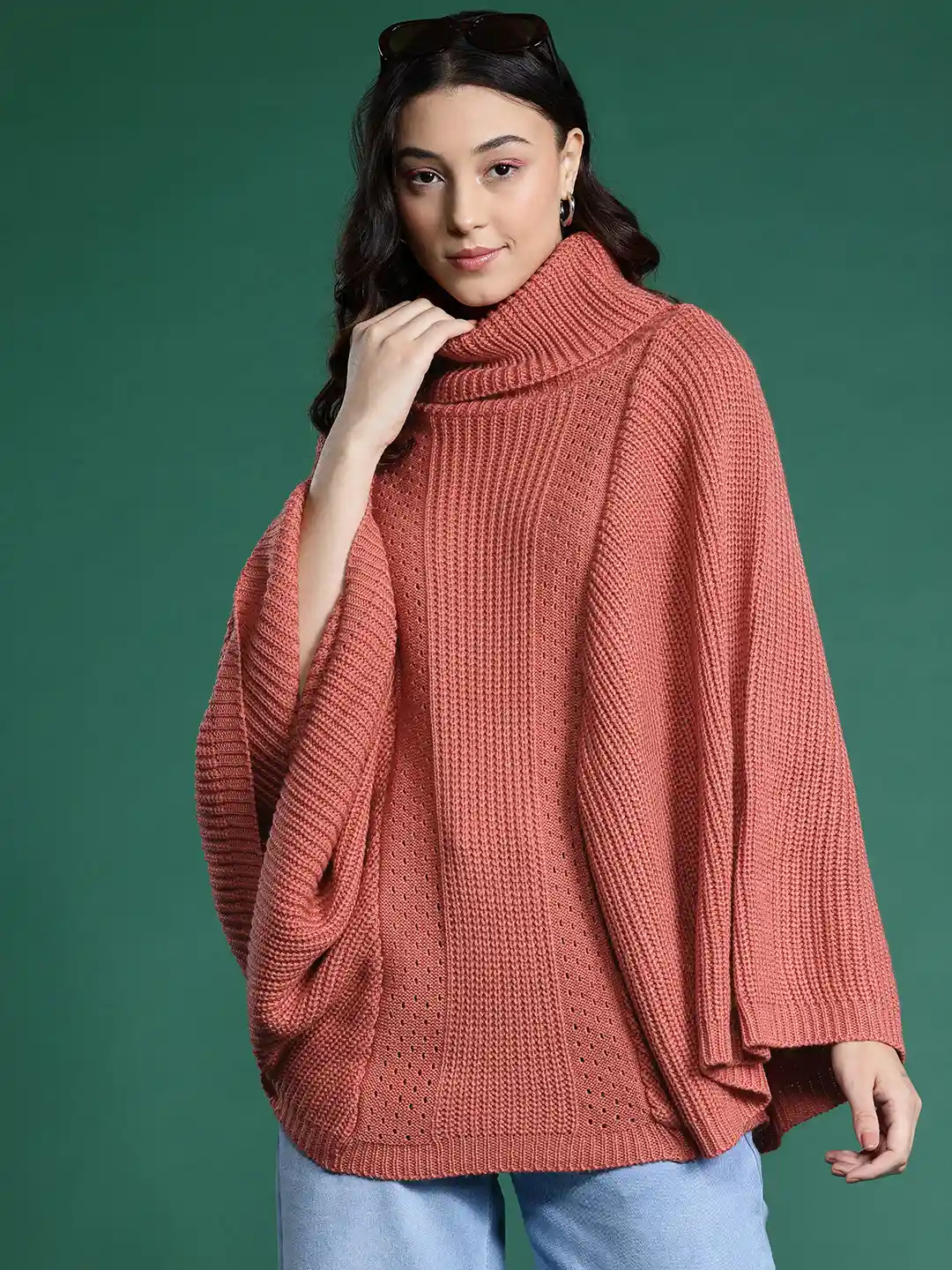 Ladies Poncho Pochu Winter Wear Women Poncho With Fringed Detail