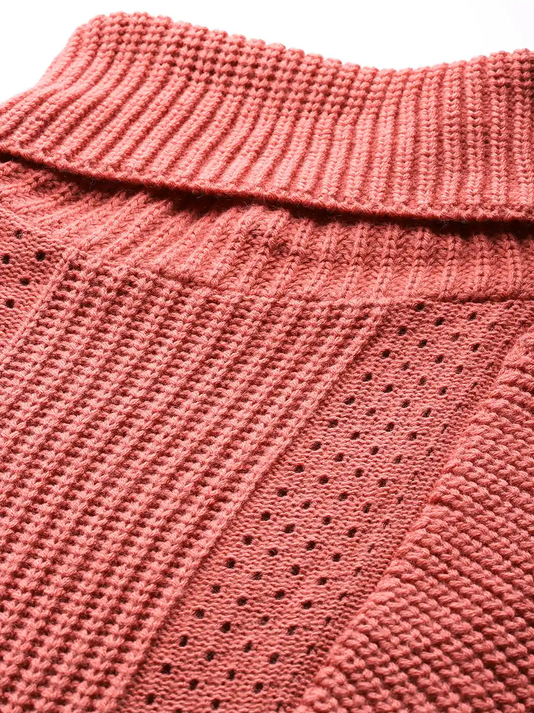 Buy DressBerry Women Open Knit Detail Longline Poncho Sweaters