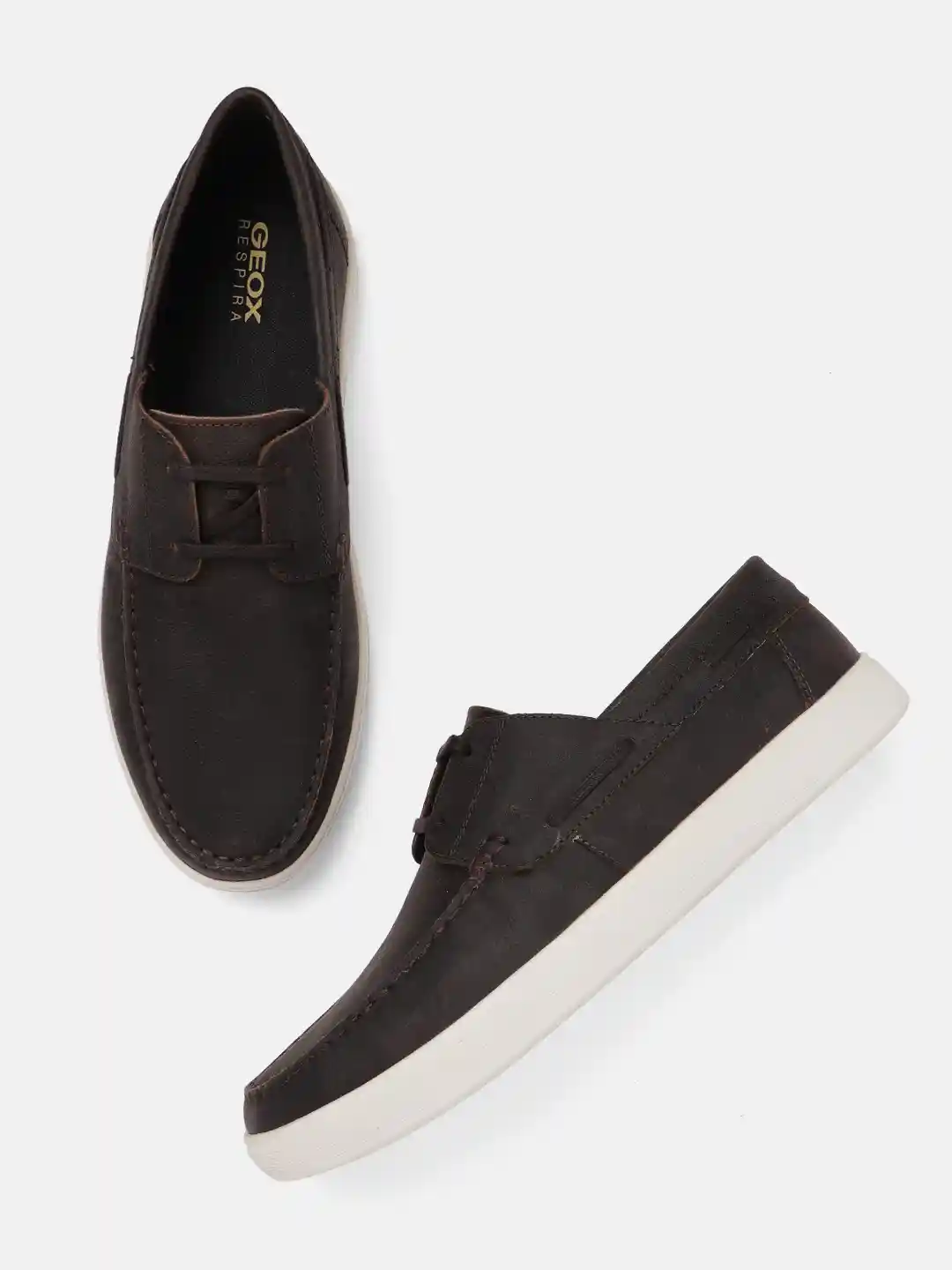 Buy Geox Men Moisture Wicking Leather Boat Shoes Casual Shoes