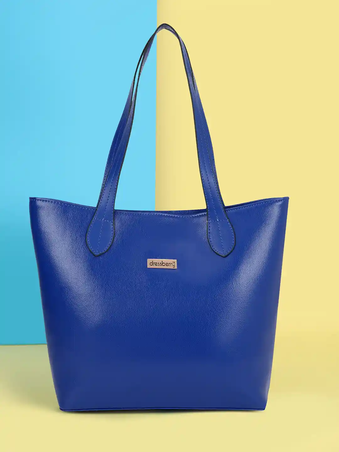Buy DressBerry Blue Oversized Shopper Tote Bag Handbags for