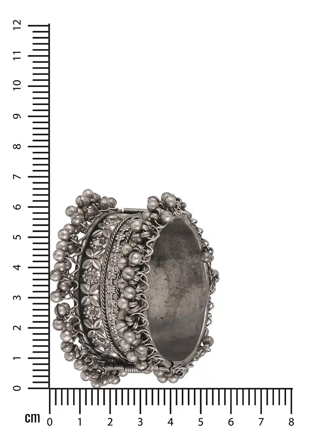 Buy Jazz and Sizzle German Silver Tribal Silver-Plated Bangle