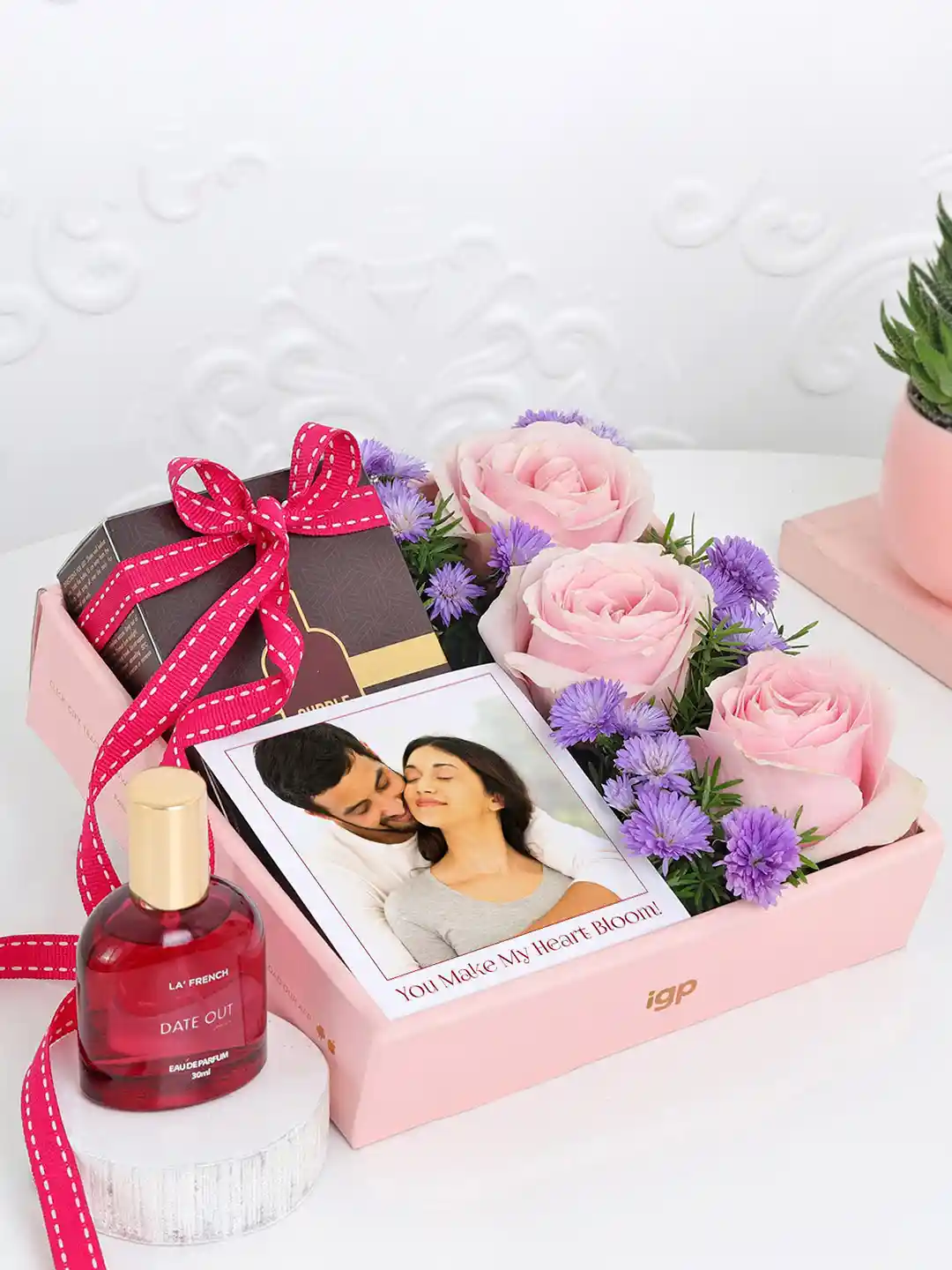 Buy IGP Pink Enchanted Elegance Personalized Hamper Home Gift