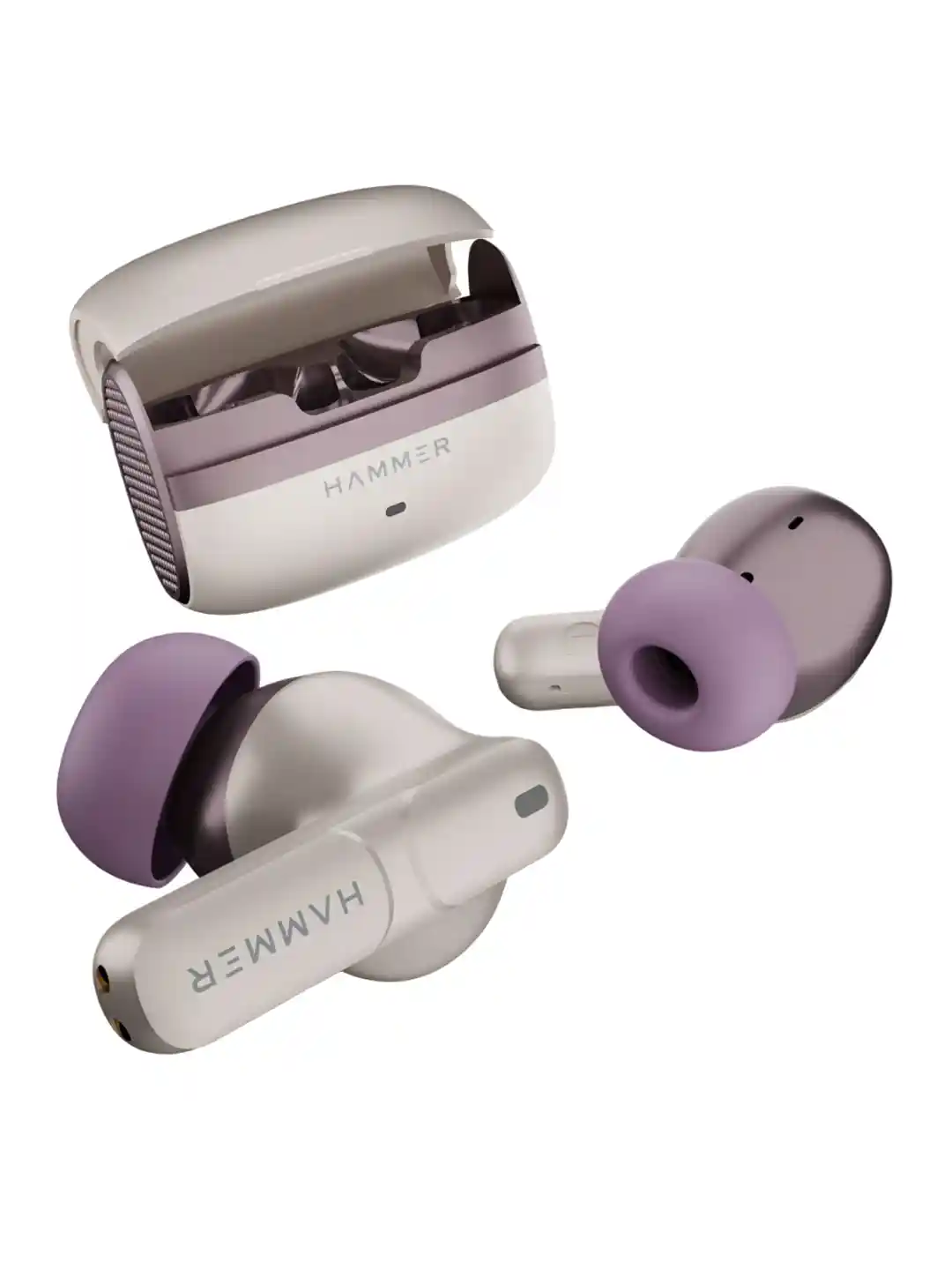 Buy HAMMER Cream Stellar TWS Quad Mics Bluetooth Calling Earbuds