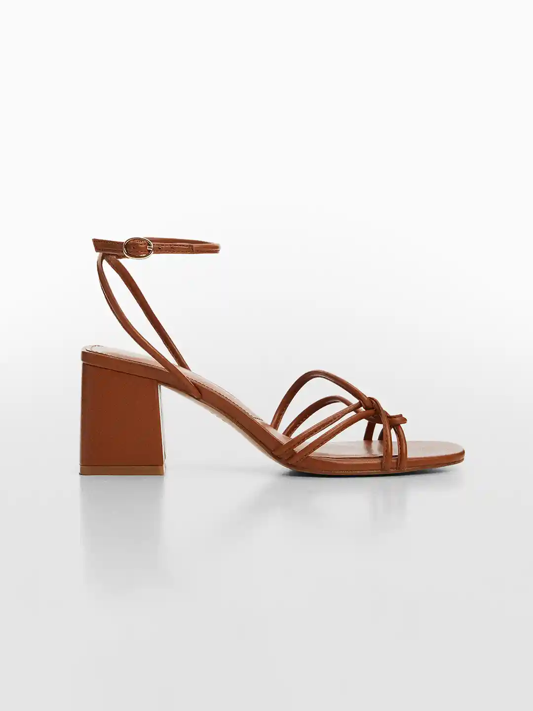 Buy MANGO PU Strappy Heeled Block Sandals Heels for Women
