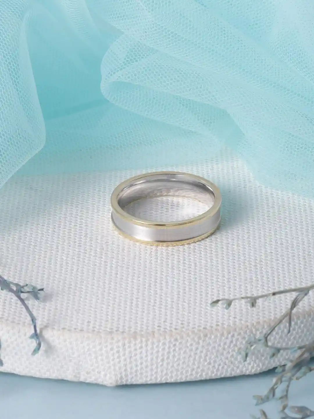 Buy Zavya Men 925 Pure Sterling Silver Rhodium Plated Ring Ring