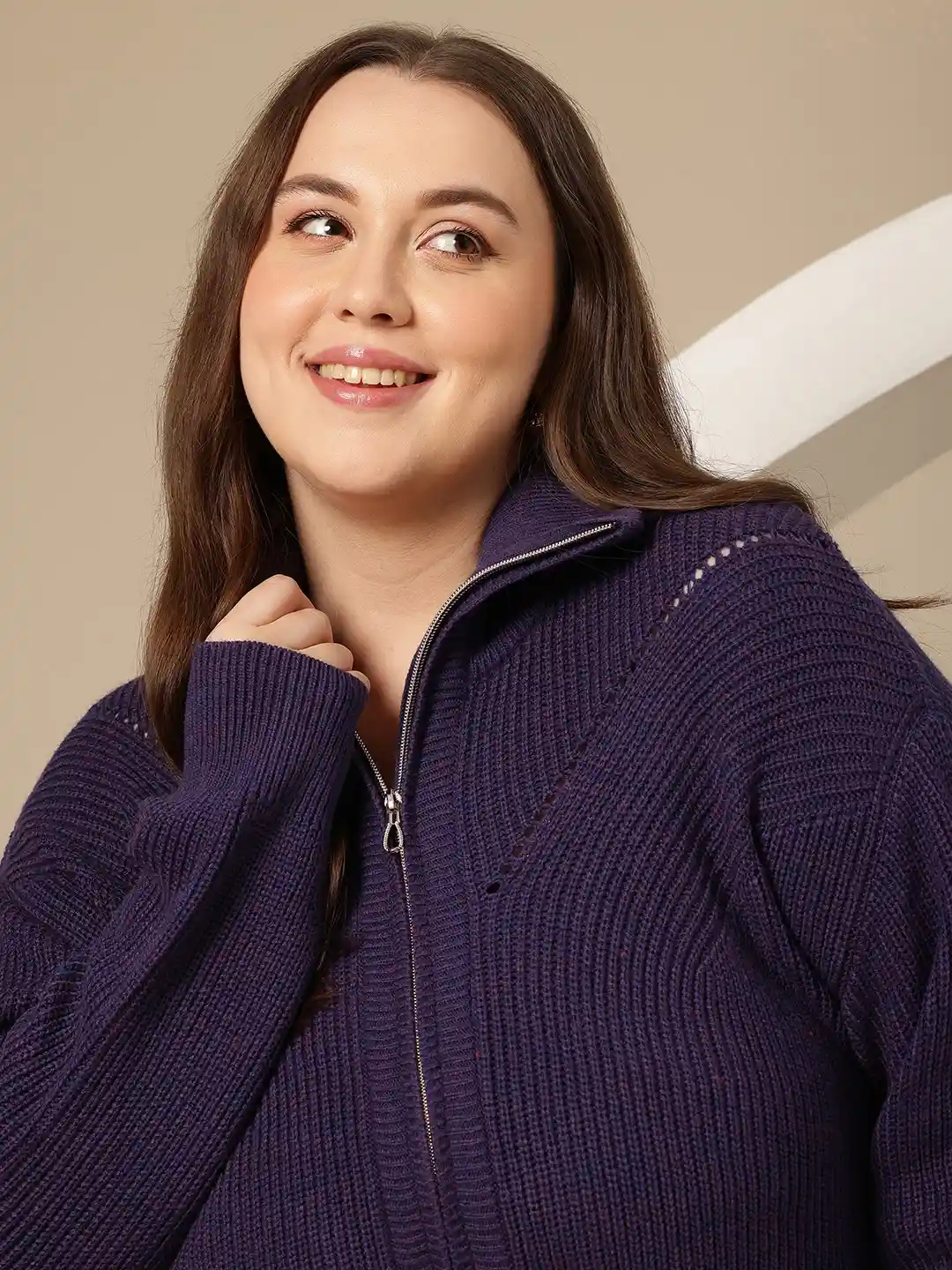 Buy Sztori Plus Size Ribbed Cardigan - Sweaters for Women 29140162