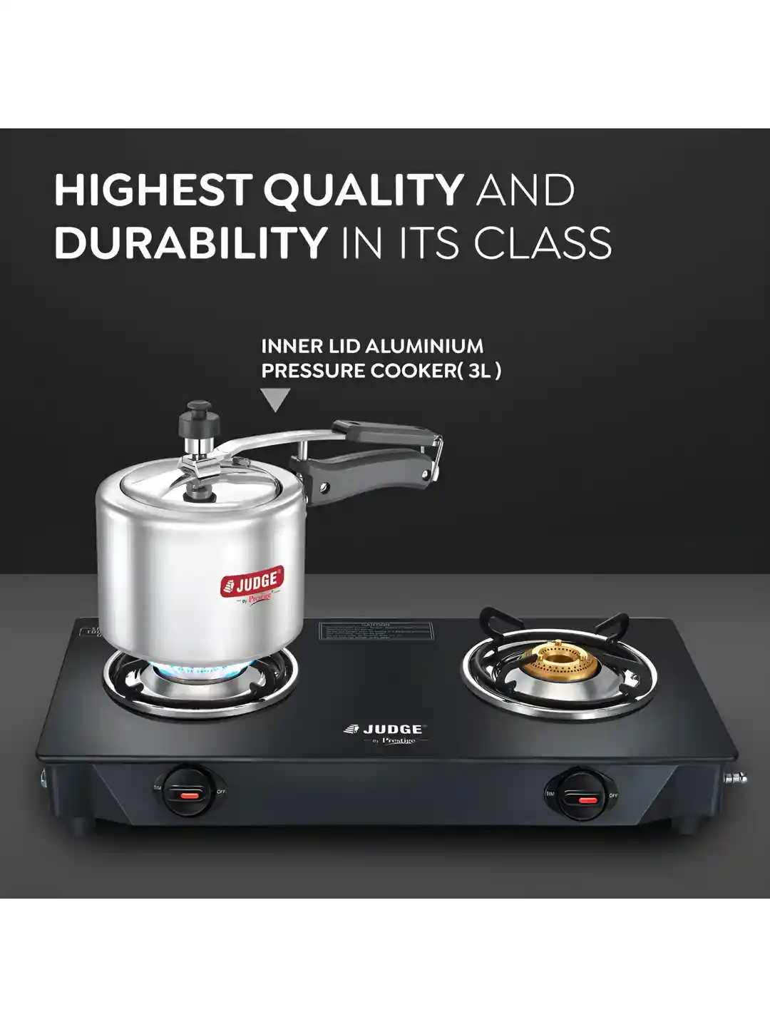 Buy JUDGE By Prestige Basics Silver Aluminium Easy Grip Handle Non