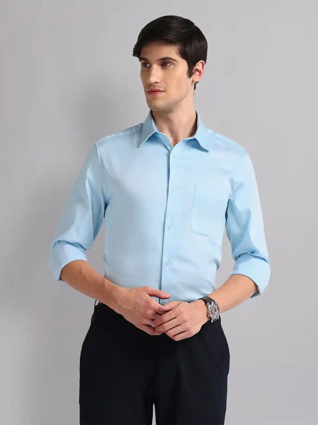 Price History of AD By Arvind Spread Collar Formal Shirt (46) by