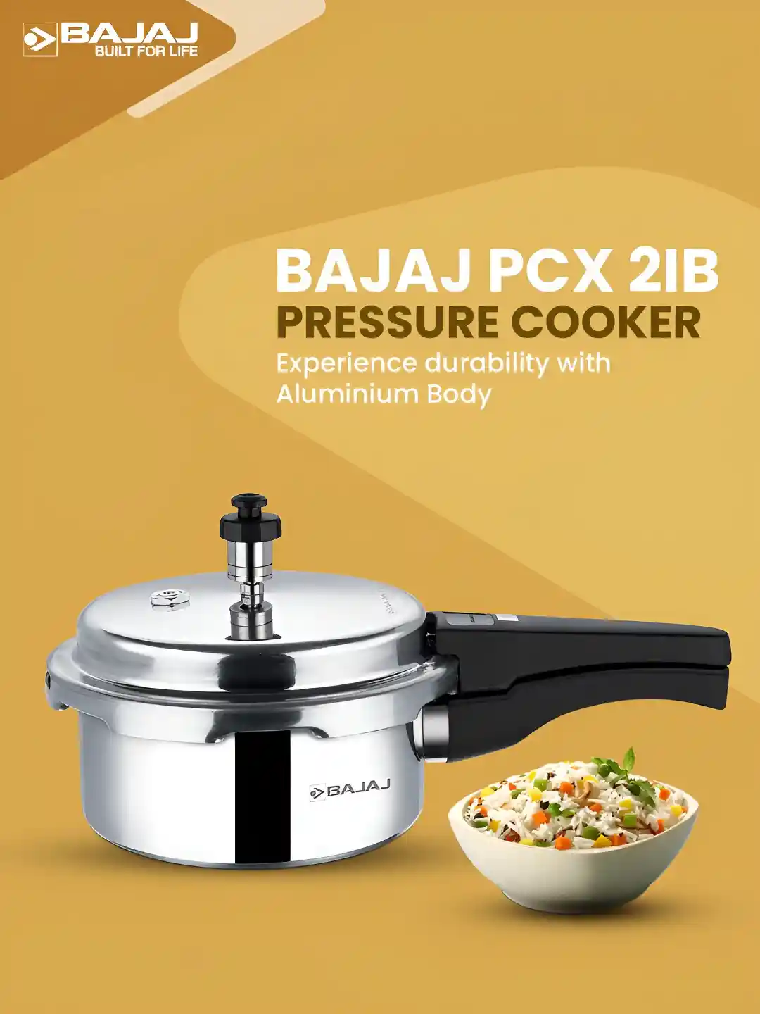Buy Bajaj Silver Toned PCX 2IB Stainless Steel Pressure Cooker