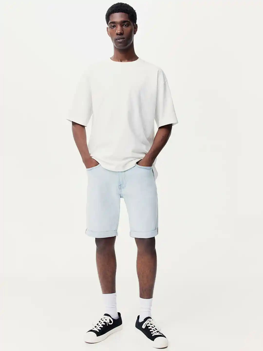 Buy H&M Men Slim Denim Shorts Shorts for Men 29191866 Myntra