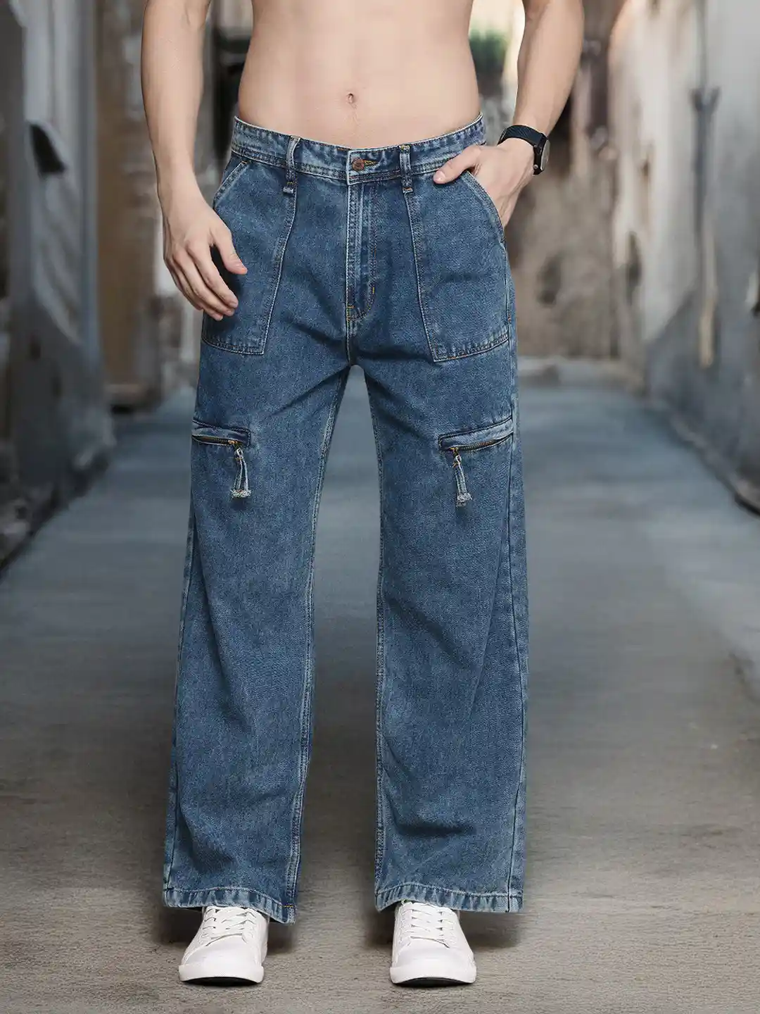 Buy The Roadster Lifestyle Men Wide Leg Jeans Jeans for Men