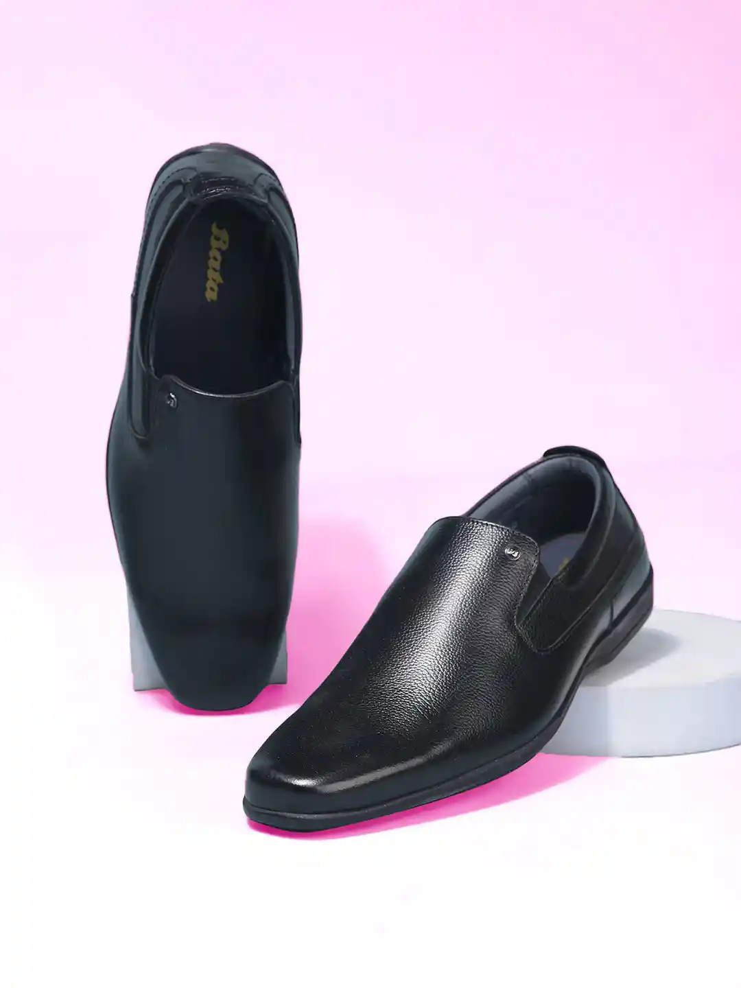 Buy Bata Men Textured Formal Slip-On Shoes Formal Shoes for Men