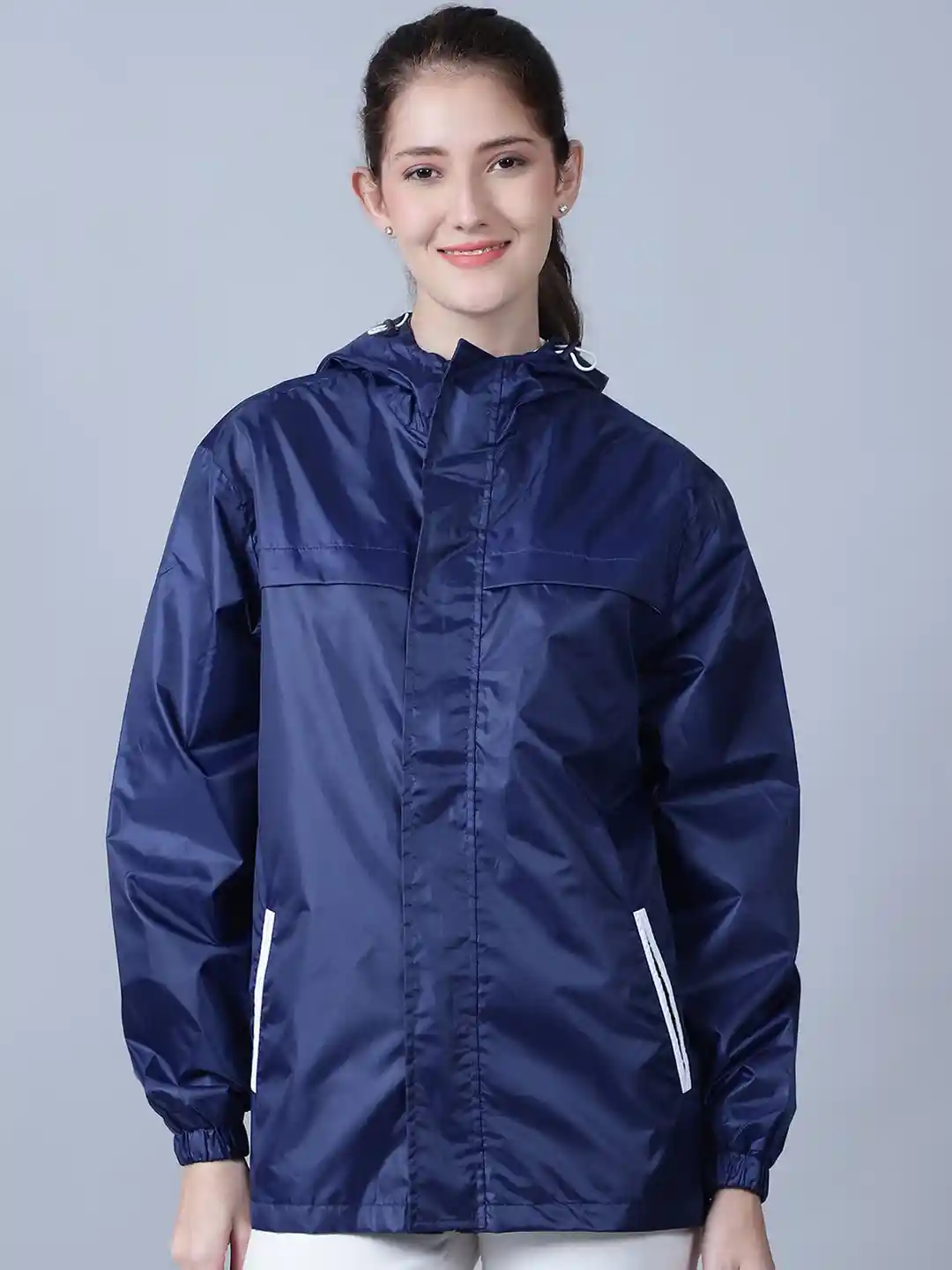 Buy HOUSE OF VEDAS Women Waterproof Hooded Rain Jacket Rain