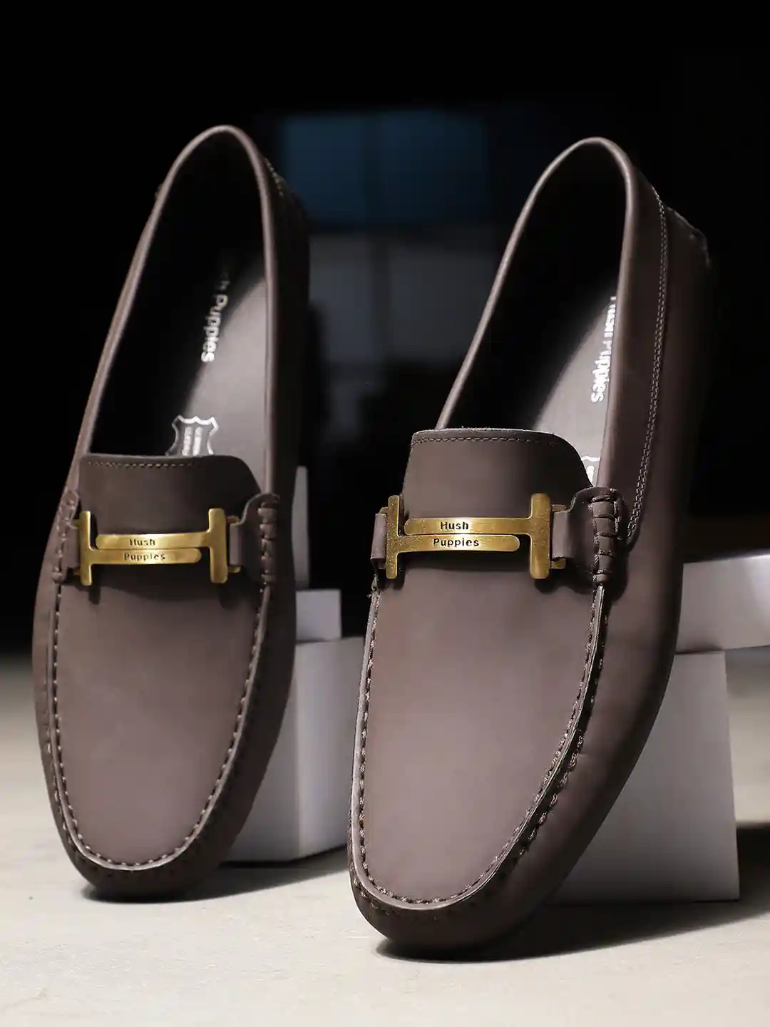 Buy Hush Puppies Men Round Toe Leather Loafers Casual Shoes for