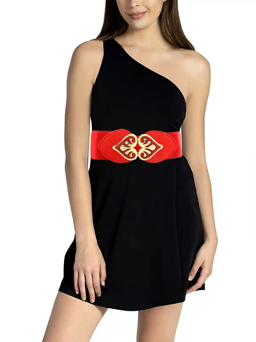 Buy REDHORNS Women Heart Shaped Design Elastic Waist Belt Belts