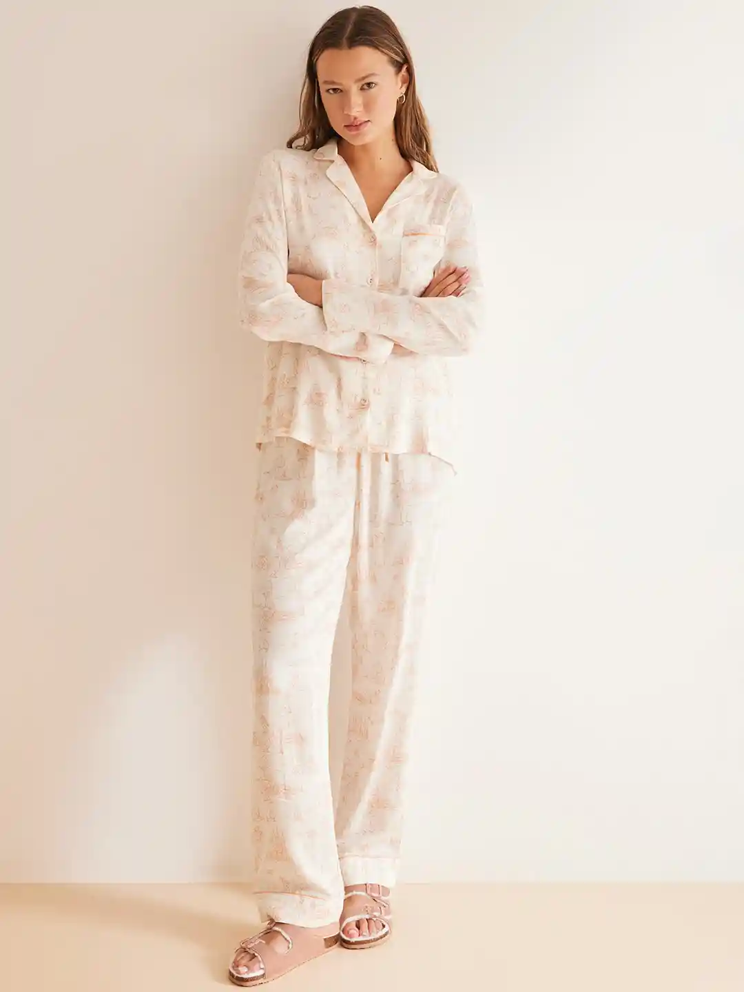 Buy women'secret Women Disney Princess Printed Shirt And Pyjamas