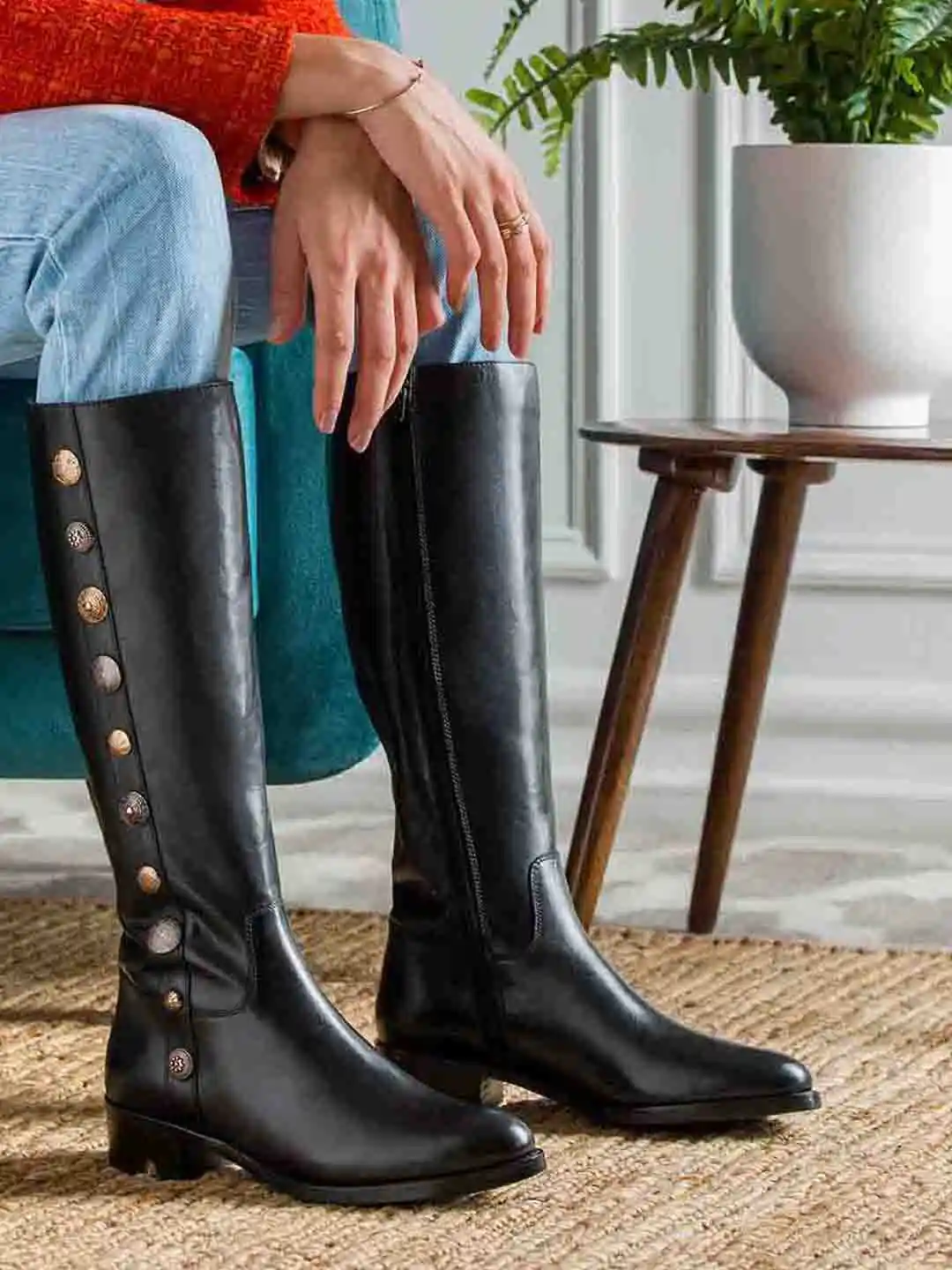 Buy Saint G Women Casual Block-Heeled Winter Long Boots Boots