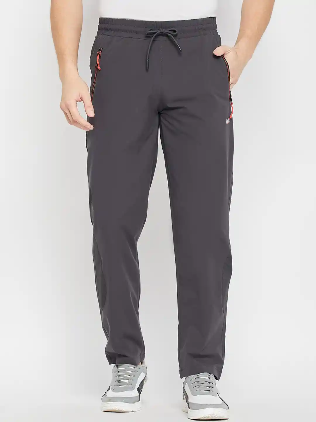 Gray Duke Track Pants Duke Men Mid-Rise Track Pants