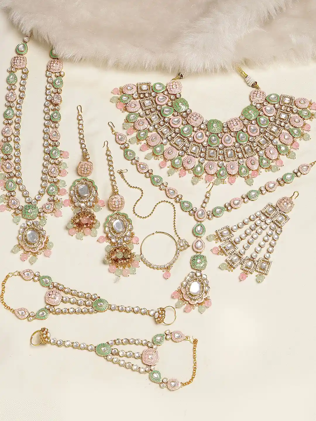 Buy KARATCART Gold-Plated Kundan-Studded Beaded Dulhan Bridal